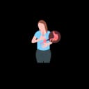 A pregnancy woman experiencing heartburn, a common symtoms during pregnancy.