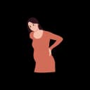 A pregnant woman suffering from back pain.