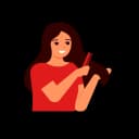 "Pregnant woman noticing hair changes, including increased thickness and shine due to hormonal shifts during pregnancy"