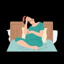 "Image depicting difficulty sleeping, a common issue during pregnancy due to physical discomfort, hormonal changes, and emotional stress.