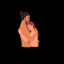 "Affectionate couple embracing intimately – representing emotional and physical closeness during pregnancy with increased sex drive"