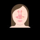 "Pregnant woman suffering from sinus congestion, using a tissue and nasal spray to relieve pregnancy-related nasal blockage"