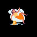 "Pregnant woman dropping items due to clumsiness and balance changes in third trimester"