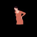 "Illustration showing a pregnant woman experiencing back pain, caused by weight gain, hormonal changes, and postural adjustments