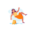 A Clumsy pregnant woman