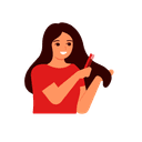 Pregnant woman with a fuller hair