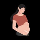 "Diagram showing the process of testicle descent in a male fetus, where the testes move from the abdomen into the scrotum during fetal development